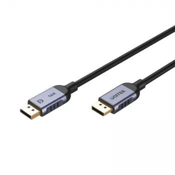 DisplayPort kaabel Unitek C1626GY01-1.5M — 1.5 m, DisplayPort 2.1, isane-isasele, 360 Hz, 15360×8640, hall