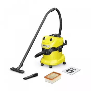 Trummel-tolmuimeja Karcher WD 4 V-20/5/22 — 20 L, 1000 W, kuiv- ja märgpuhastus, 2,2 m voolik
