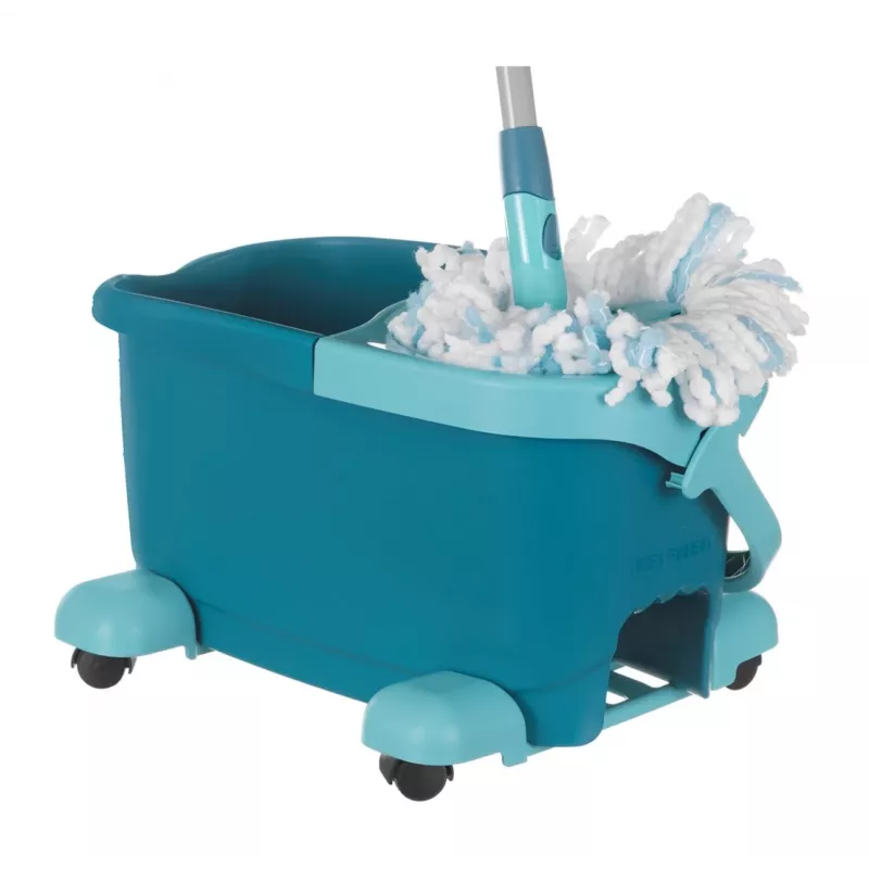 Mopping system Leifheit Clean Twist Mop Ergo mobile, single-tank, blue, with mop and castor wheels