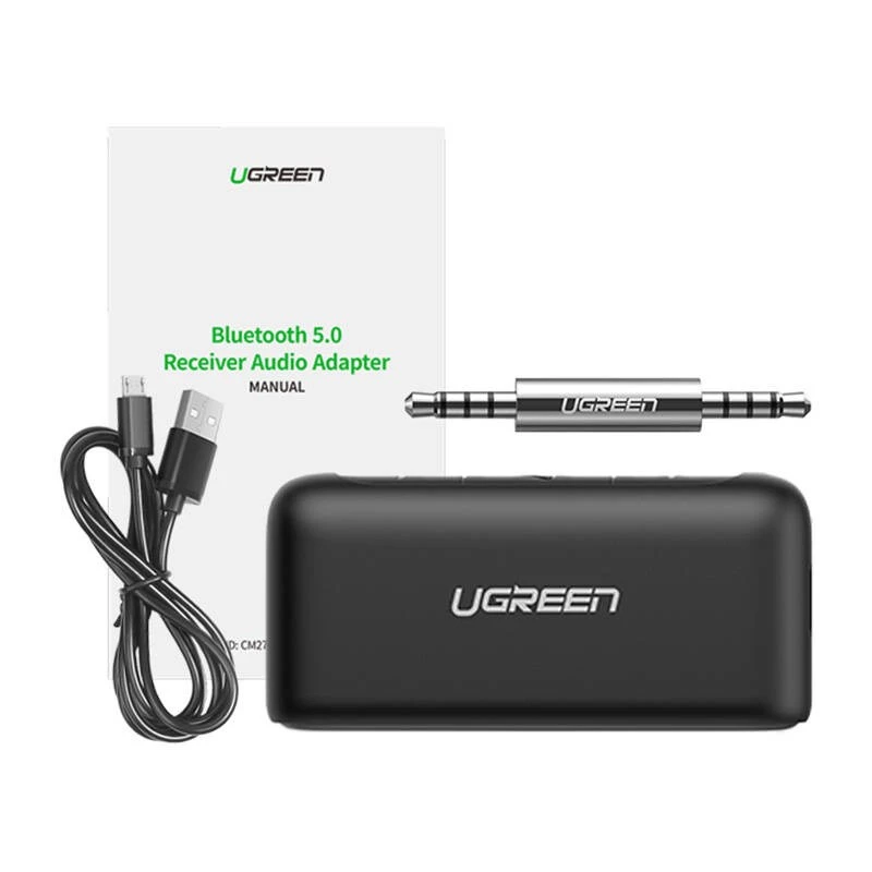 Ugreen CM276 Bluetooth 5.0 audio vastuvõtja AUX-pesa adapter must