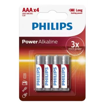 Philips Power aluselised AAA patareid, 4 tk pakendis