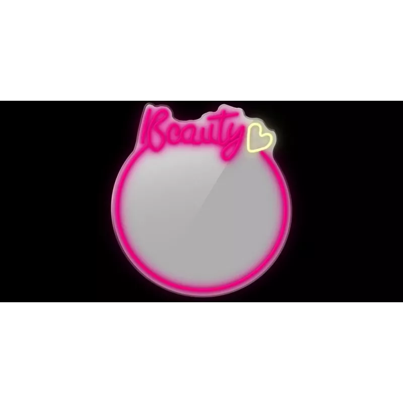 LED-neoonpeeglivalgusti MANTA MASNL130PK Style Neon Lights BEAUTY, roosa aktsent, dekoratiivne peeglivalgustus