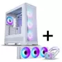 PHANTEKS Eclipse G400A PC-korpus + Glacier M25 Gen2 AiO-vedelikjahutus - Valge