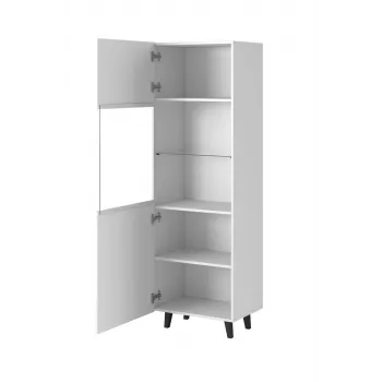 Hoiukapp cama meble PAFOS 60×40×182 cm valge matt põrandal seisev