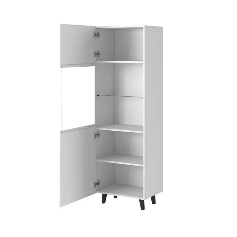 Hoiukapp cama meble PAFOS 60×40×182 cm valge matt põrandal seisev