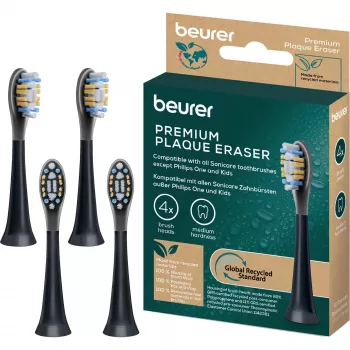 Beurer SC Premium Plaque Eraser Green Planet harjapead, must, 4-pakk