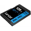 SDXC-mälukaart Lexar 128 GB UHS-I 800xPRO Klass 10 U3 V30 — 150 MB/s lugemine, 45 MB/s kirjutamine, must