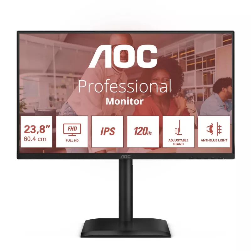 AOC 24E4U arvutimonitor 60,5 cm (23,8 tolli) 1920 x 1080 pikslit Full HD LED must