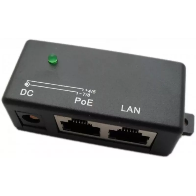 PoE-sisestaja Extralink 1 port 100Mb/s RJ45