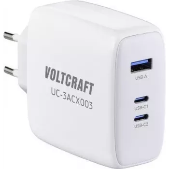 VOLTCRAFT GaN VC-13079915 USB-laadija siseruumidesse, väljundvool (max) 5 A, 3x USB-C®, USB-A, USB Power Delivery (USB-PD) (VC-13079915)