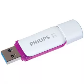Philips FM64FD75B USB-mälupulk 64 GB USB Type-A 3.2 Gen 1 (3.1 Gen 1) Lilla, Valge