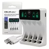 Akulaadija QOLTEC 50848 NiMH AAA (R03) ja AA (R6) elementidele LCD-ekraaniga