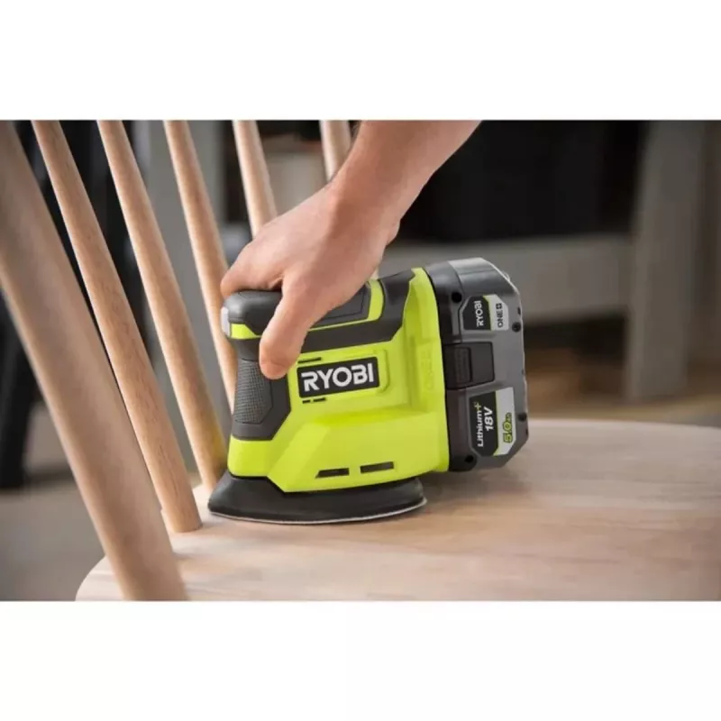 Ryobi RPS18-0, Delta-sander, Orbital, Velcro, Must, roheline, plastik, 11000 OPM