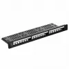 Patch panel 1U LANBERG PPKS-1124-B, 24 porti, 1U, ABS, must, 482.6×44.5×154 mm