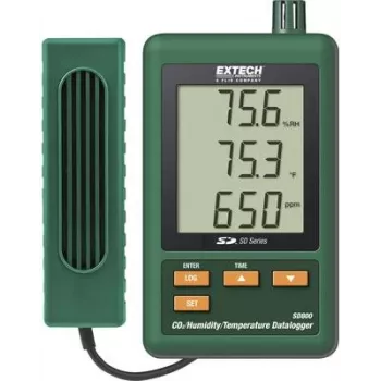 EXTECH SD800 CO2/niiskuse/temperatuuri andmesalvesti, andmesalvesti, 0,0 kuni 50,0 °C (SD800)