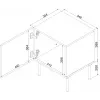 Öökapp Cama Meble ISLA 44,5x40x59 cm, kašmiirne matt, MDF ja puitlaastplaat, komplekt 2 tk