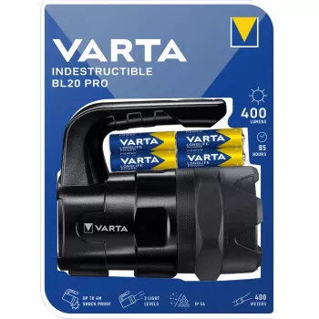Varta INDESTRUCTIBLE BL20 PRO käsilatern Must LED (18751101421)