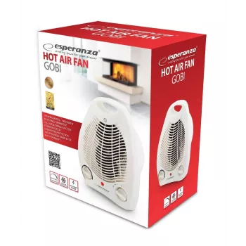 Elektrikerise küttekeha ESPERANZA EHH011 1000/2000 W, valge, reguleeritav termostaat, pöördnupp
