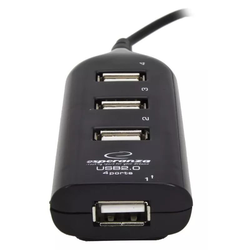 Esperanza EA116 liidesekeskus 480 Mbit/s Must