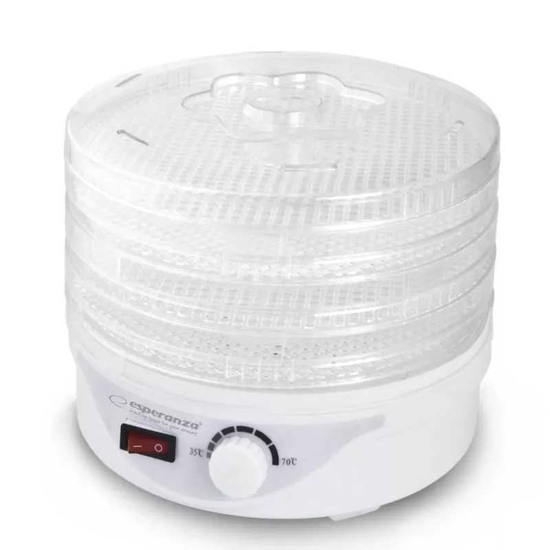 Esperanza EKD003 toidu kuivati, läbipaistev, valge, 250 W