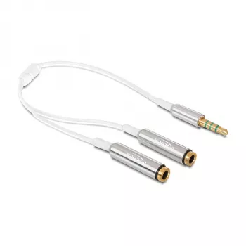 Audio kaabel DeLOCK 65576 0.25m 3.5mm 2 x 3.5mm Valge