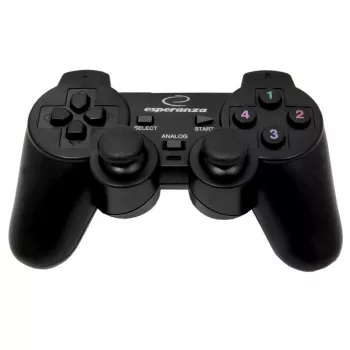 Mängupult ESPERANZA EG102 juhtmega USB 2.0, PC/PlayStation 3 tugi, D-pad, vibratsioon, must