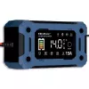 Nutikas 12V 15A laadija QOLTEC mikroprotsessori ja LCD-ga — AGM, GEL, SLA, EFB, LiFePO4 akudele