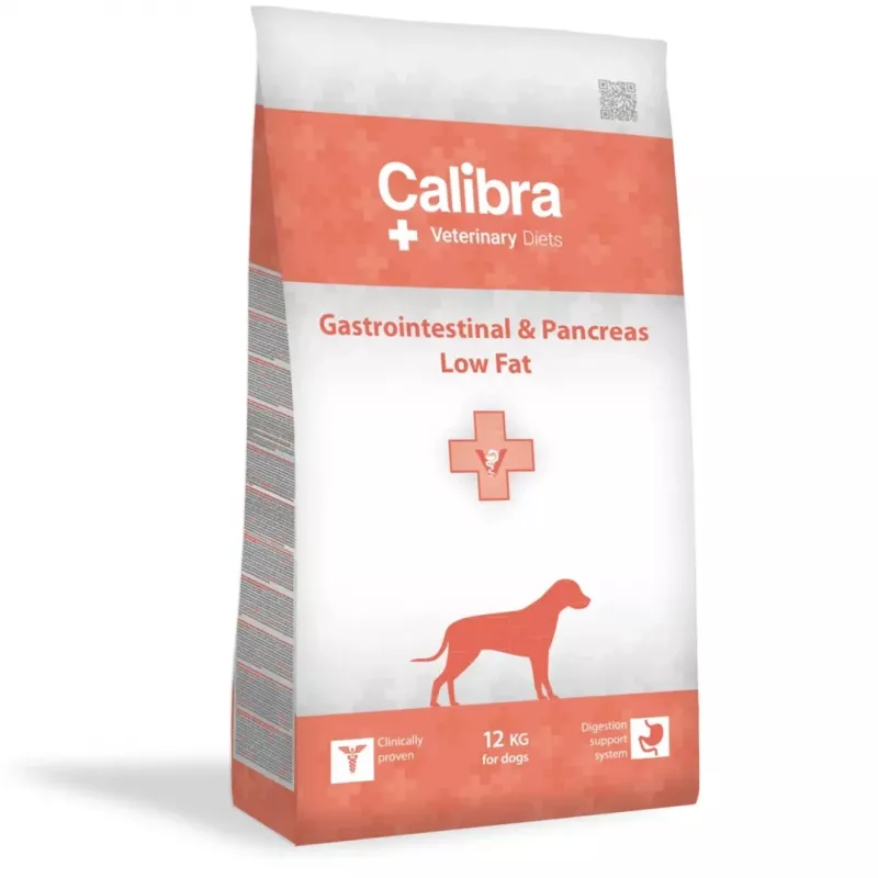 Kuiv koeratoit Calibra VD Gastrointestinal Pancreas Low Fat 12 kg — täiskasvanud, lõhe, madala rasvasisaldusega, gluteeni- ja sojavaba