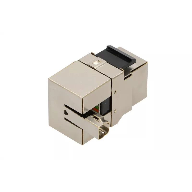 Keystone jack Extralink CAT6 STP RJ45, emane, terasevärvi, 1 tk