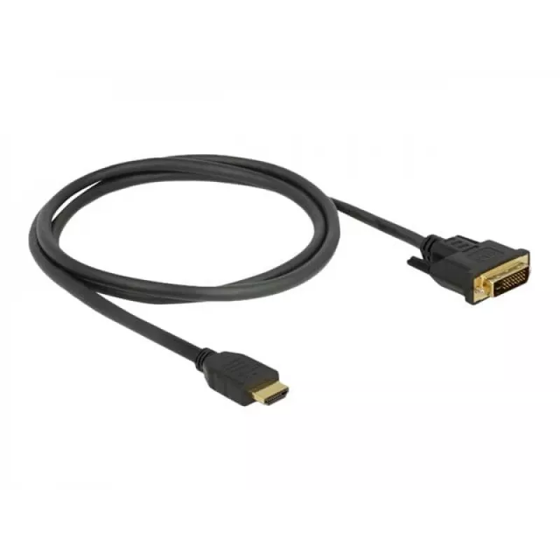 DeLOCK 85652 Videokaabli-adapter 1 m HDMI Type A (Standard) DVI must (85652)