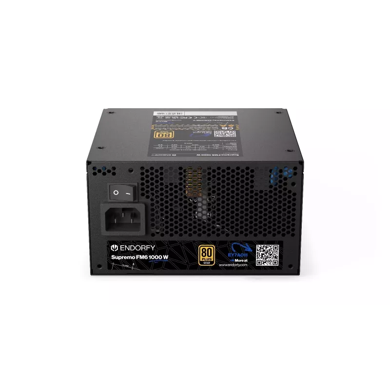 Toiteplokk Endorfy Supremo FM6 1000W, 80 PLUS Gold, ATX 3.1, modulaarne, must
