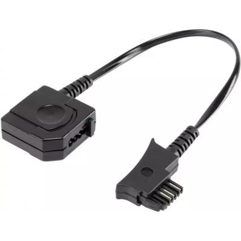 Analoogtelefoniadapter Basetech 29229C49 — 1x TSS-pistik, 1x TAE N/F pistikupesa, 0,10 m, must