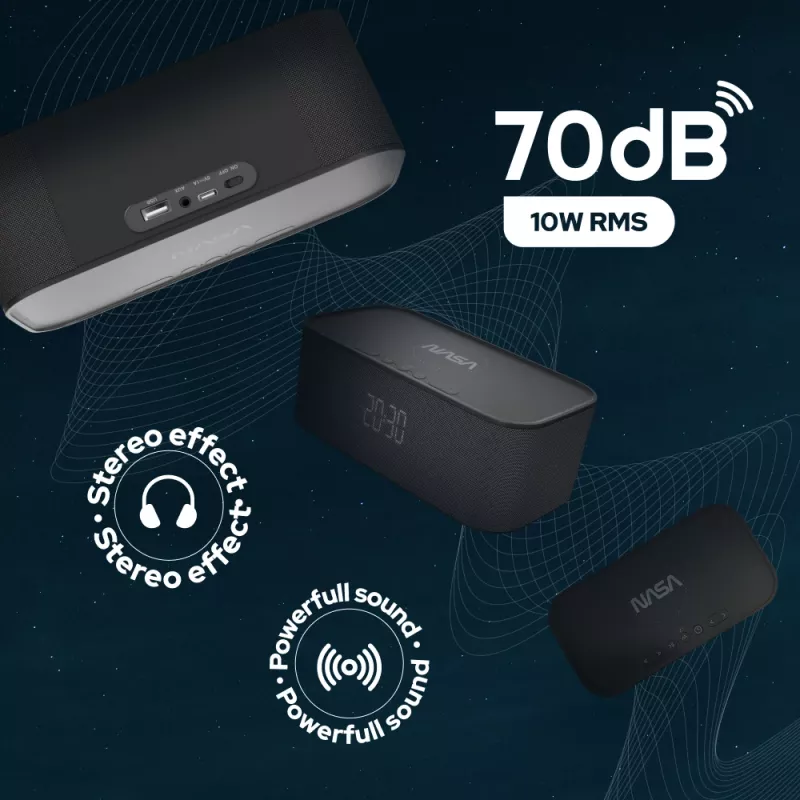 NASA SPC800 Bluetooth kõlar/äratuskell/juhtmevaba laadija