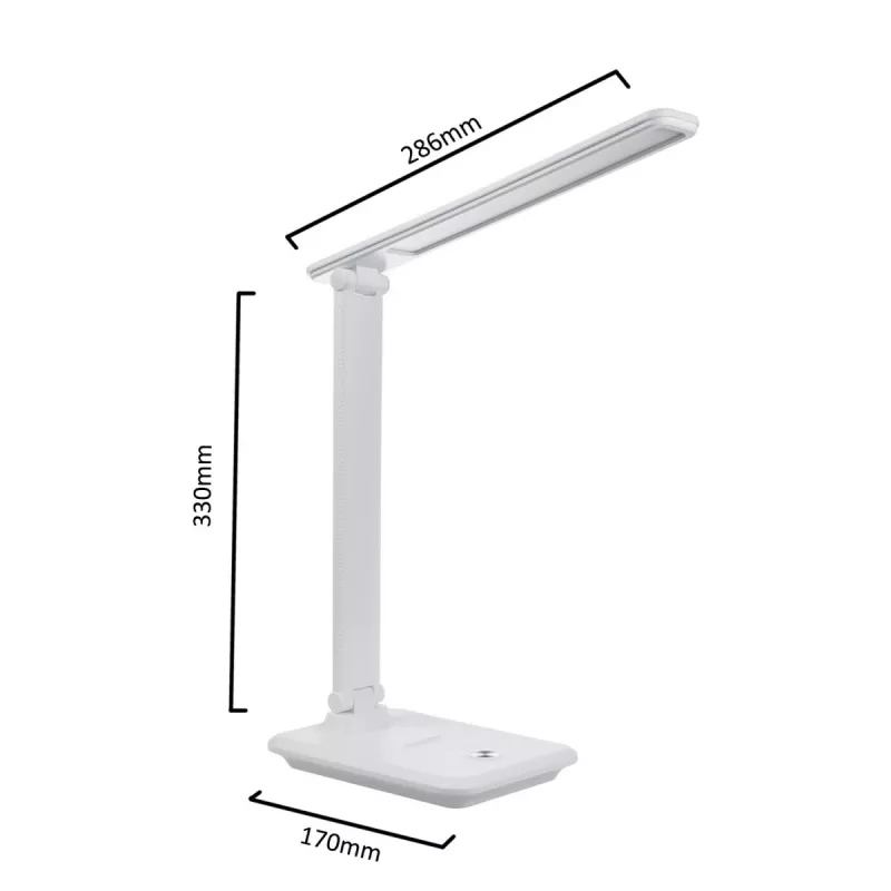 MACLEAN MCE616W 9W LED laualamp sisseehitatud Qi juhtmevaba laadijaga