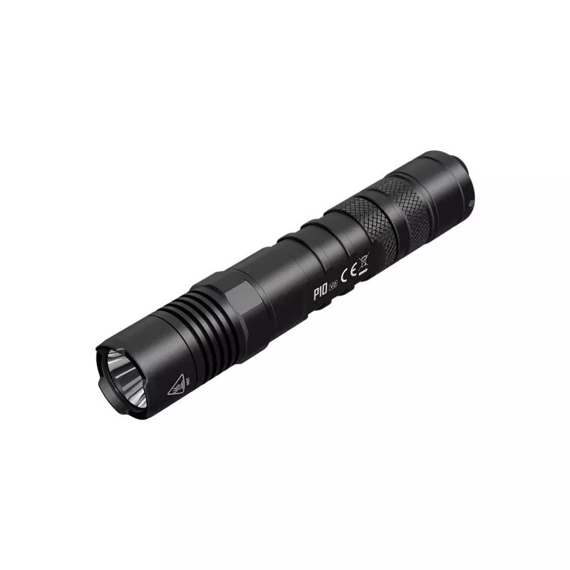 Taktikaline taskulamp Nitecore P10 V2 — 1000 lm, IP68 veekindel, põrutuskindel, 95 g, 18650/CR123 ühilduv