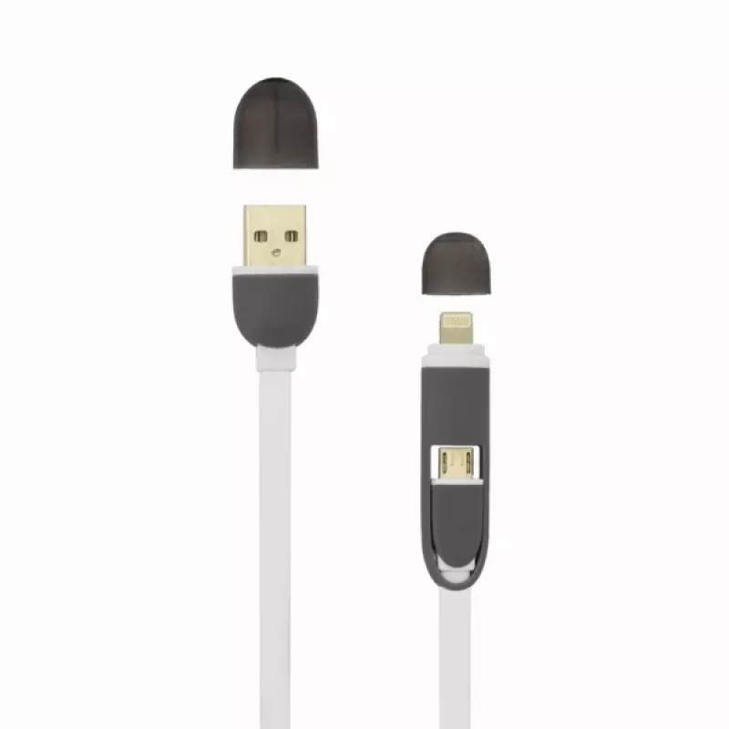 Sbox 2IN1W USB->Micro USB+IPH.5 M/M 1M valge