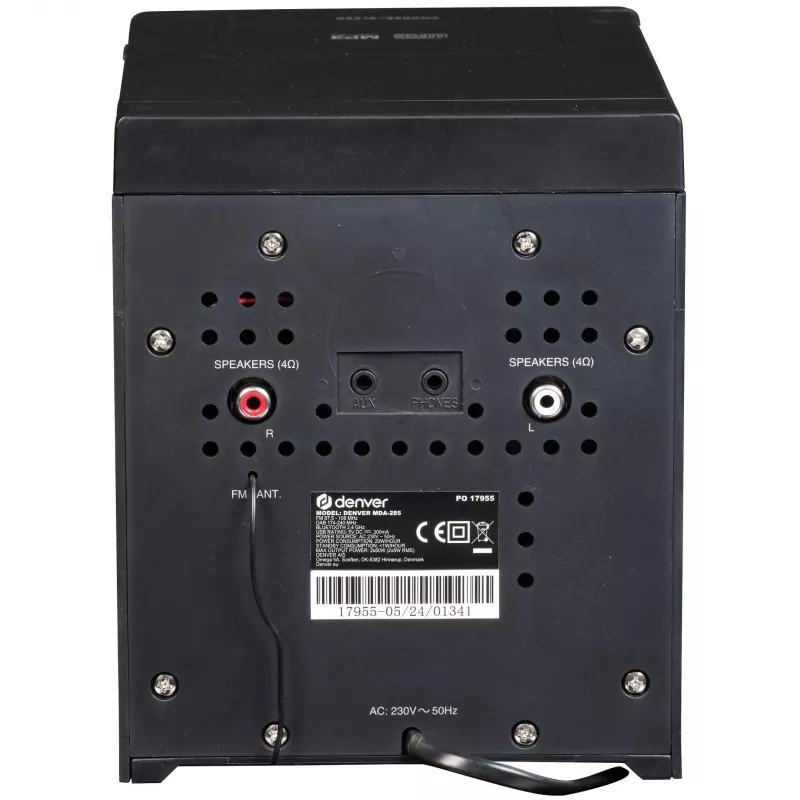 Denver MDA-285 mikrosüsteem BT, CD, raadio ja AUX-iga