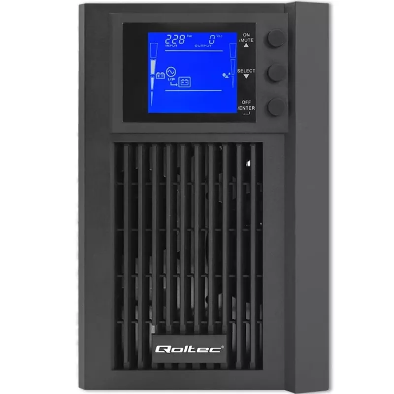 Katkematu toiteplokk QOLTEC 53981 On line 2kVA, 2000 VA võimsus