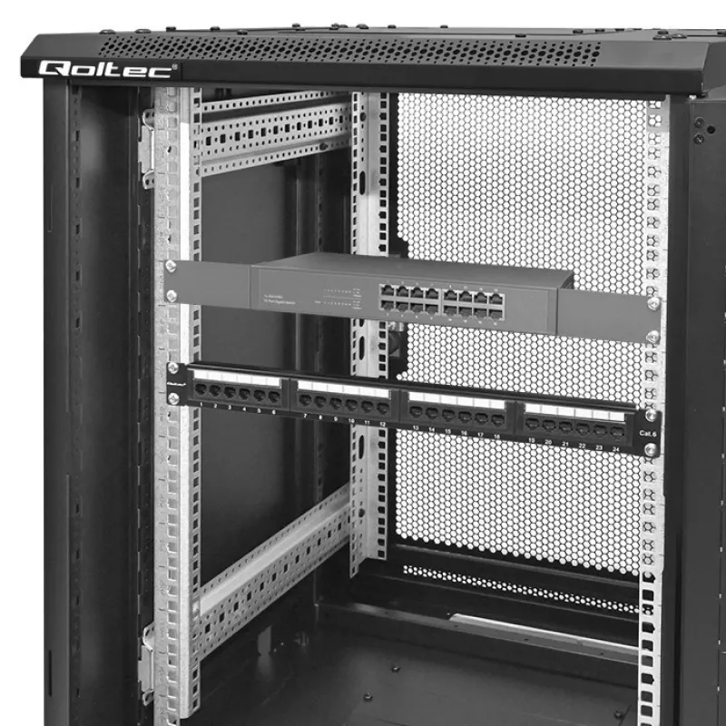 19-tolline rack-kapp QOLTEC 54519 15U — võrgu-/serverikapp, 15U kõrgus, 19-tolline paigaldus