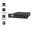 Qoltec 53945 RACK UPS 1kVA 800W võrgutoite katkematu toiteallikas (On-line, puhas siinuslaine, LCD, SNMP pesa)