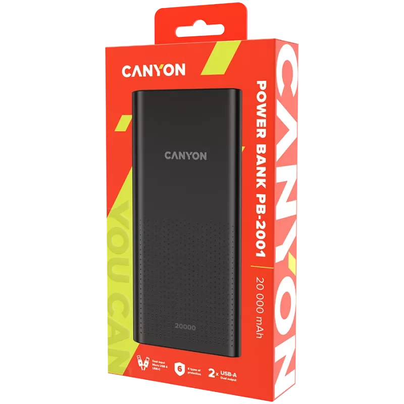 CANYON toitepank PB-2001 20000 mAh Must