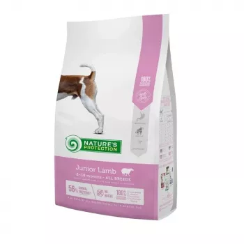 Kuiv koeratoit nature’s protection Junior Lamb All Breeds 7,5 kg — 28% valku, 17% rasva