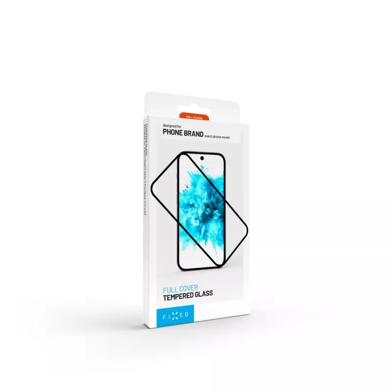 FIXED ekraanikaitse Realme C61/C63/Note 60 jaoks — karastatud klaas, täiskate 2.5D