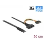 DeLOCK M.2 Key M kuni U.2 SFF-8639 NVMe adapter 50 cm kaabliga