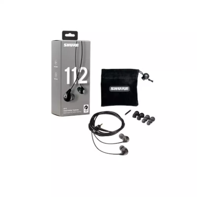 Shure SE112-GR juhtmega kõrvaklapid, sissekõrvaklapid, kõned/muusika, must, hall