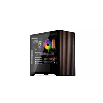 Arvutikorpus KRUX Palum KRXD008 ATX Must — 2x3,5 tolli pesa, 2x2,5 tolli pesa, 2x120 mm ventilaatorit, GPU kuni 39,5 cm