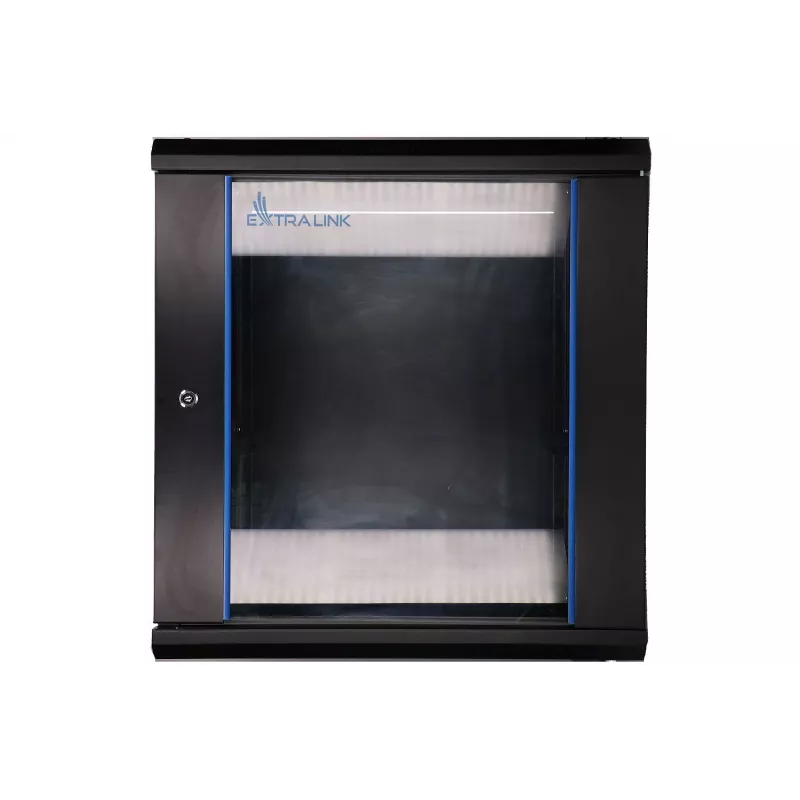 Seinale kinnitatav riiul Extralink Rackmount kapp 12U 600x600 Must