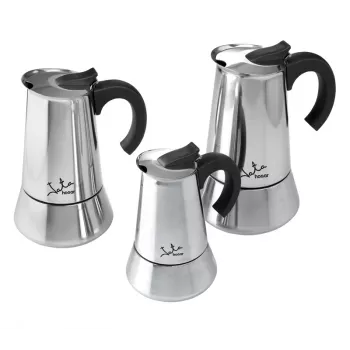 Moka pot JATA Odin Must Roostevaba teras