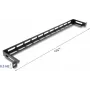 Paigalduskomplekt DELOCK 67462 must metall 19-tolliste raamide jaoks L-kujuline paneel kaablisideme kinnitusega