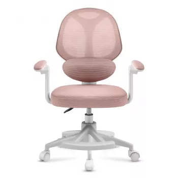 Laste pöördtool mark adler Junior 4.5 Pink — võrkseljatugi, vahtpolster, reguleeritav kõrgus 40–50 cm, käetoed, nimmekaitse, rattad (avatud pakend)